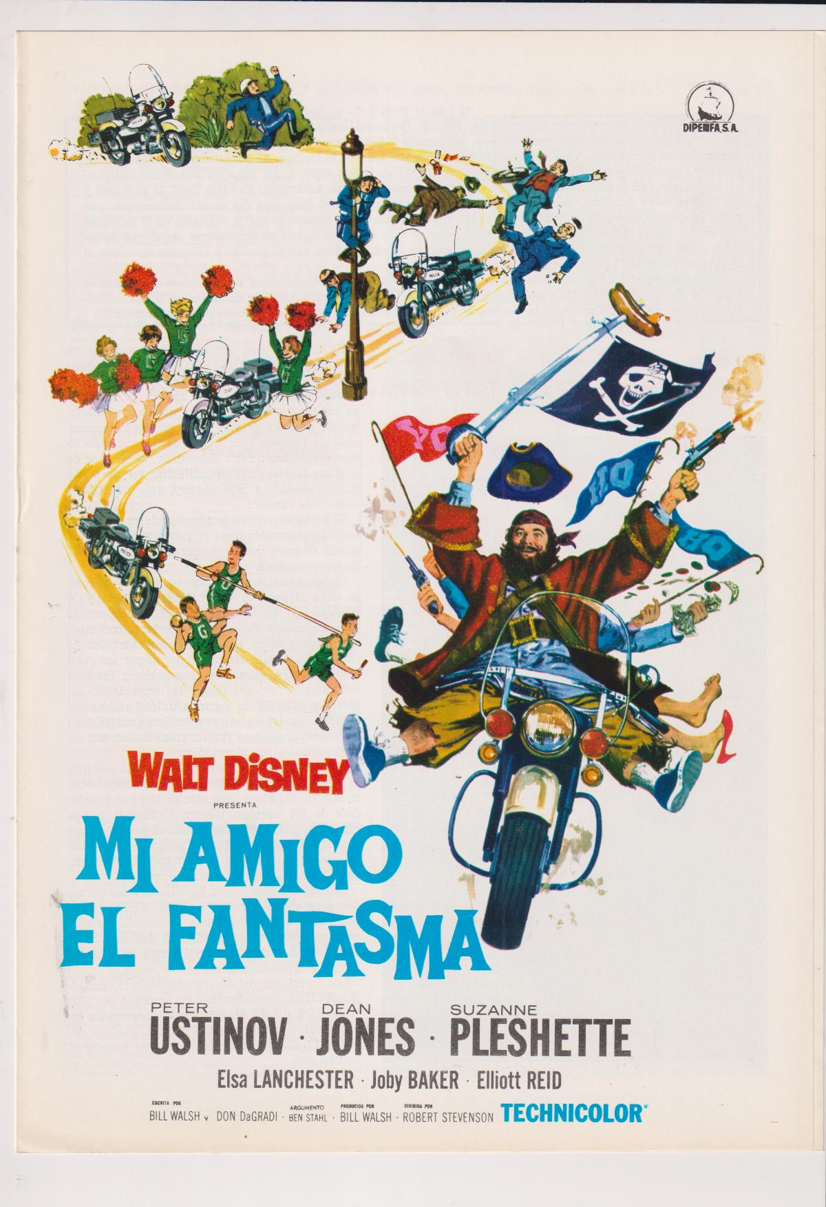 Mi Amigo El Fantasma. WAlt Disney. Guía doble de Dipenfa