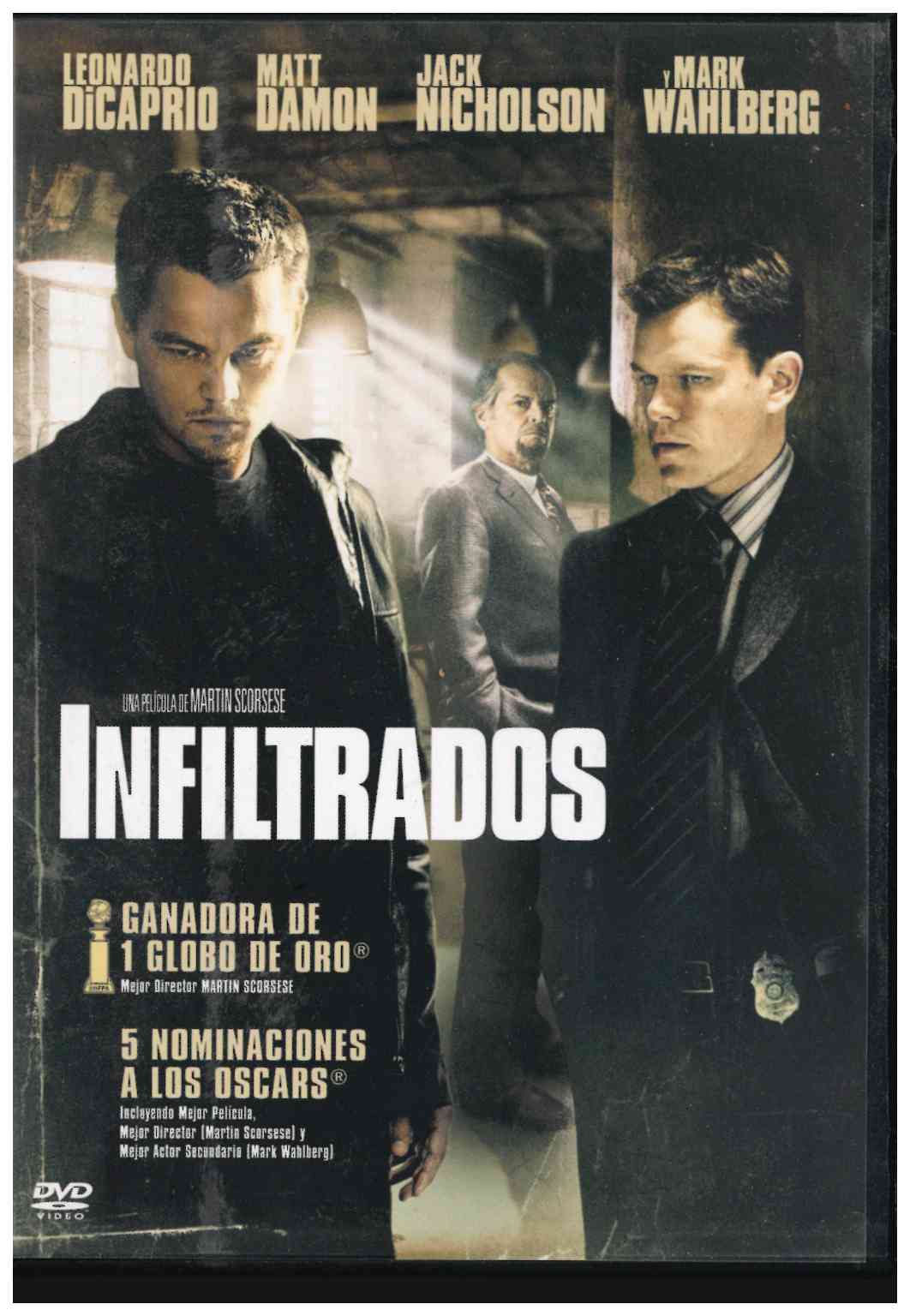 Infiltrados. WB 2006. Leonardo DiCaprio, Matt Damon, Jack Nicholson y Mark Wahlberg