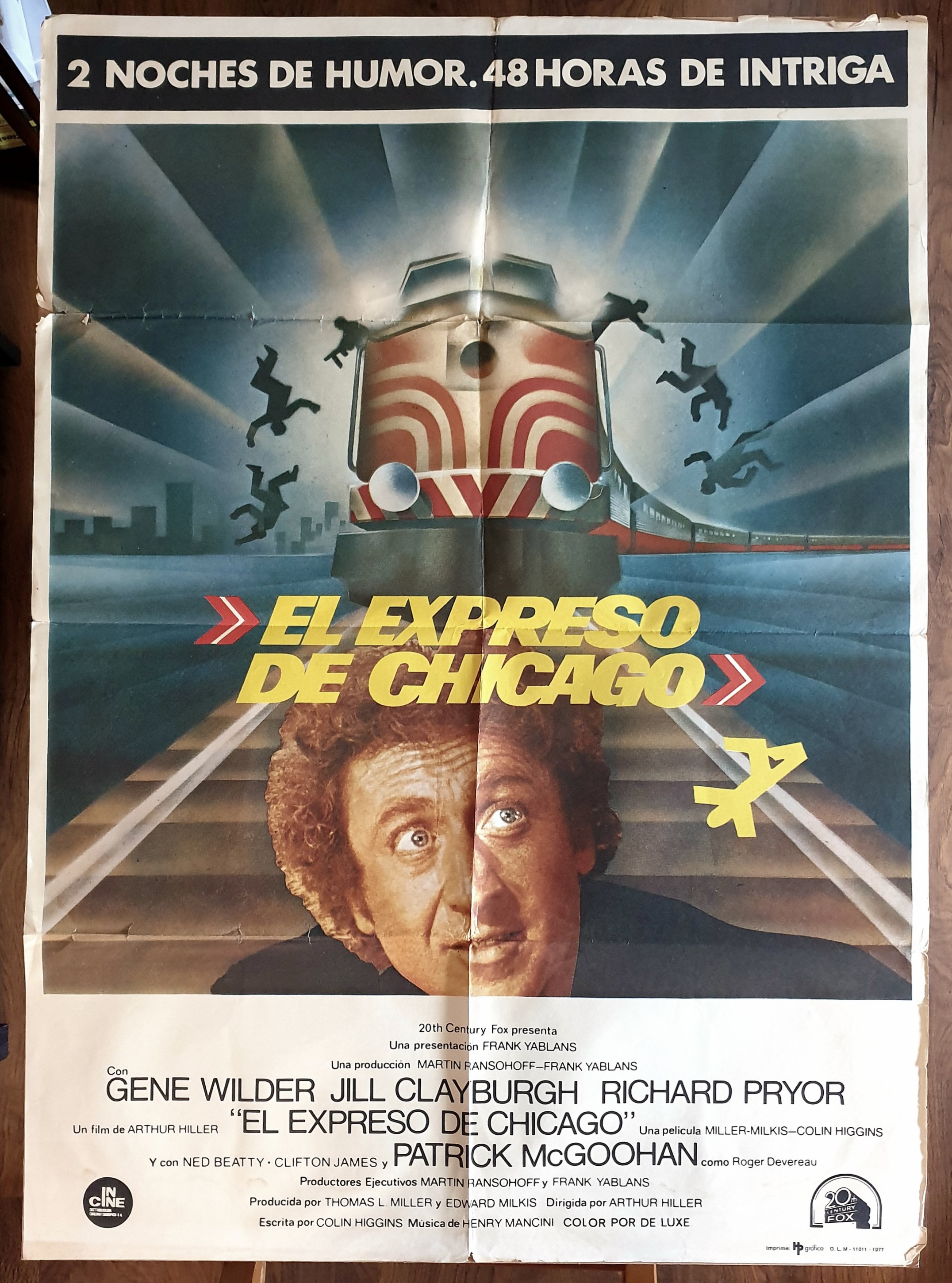 El Expreso de Chicago. Cartel (100x70) Original de 20Th Century Fox, 1977