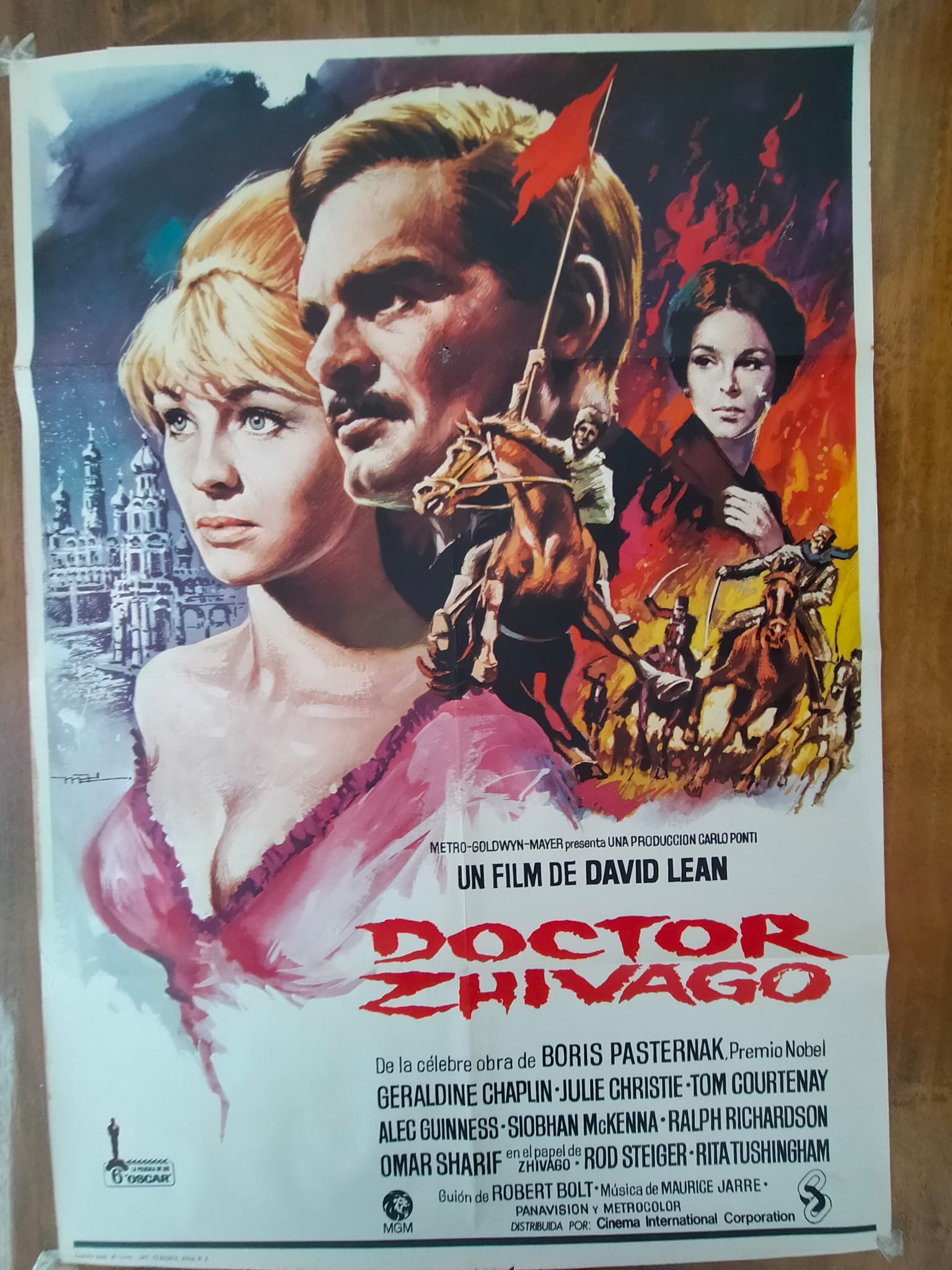 Doctor Zhivago. Cartel (100x70) de MGM. Reposición de la Película en 1977