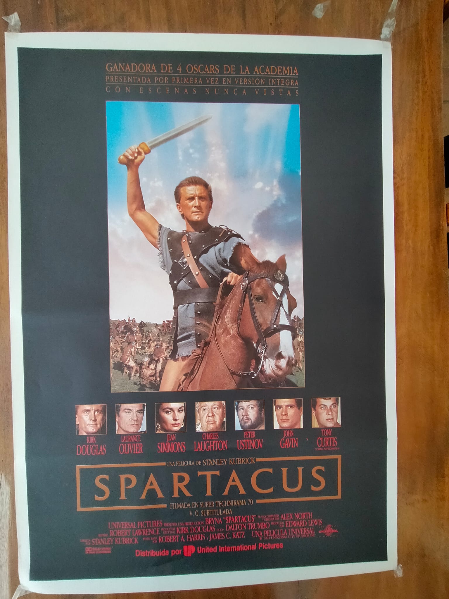 Spartacus. Cartel (100x70) Reposición de 1991 en V. Original