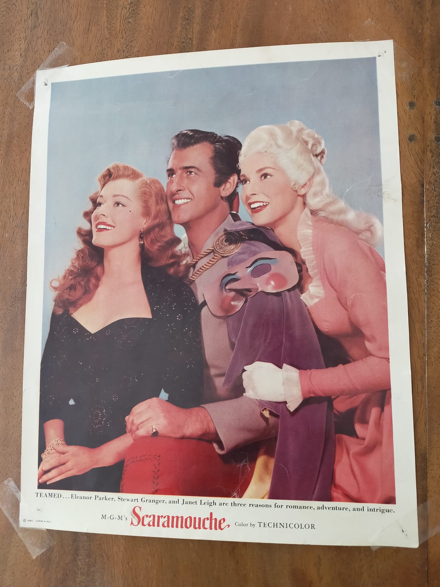 Scaramouche. Poster-Fotografía color (36x28) Original de MGM, Año 1952