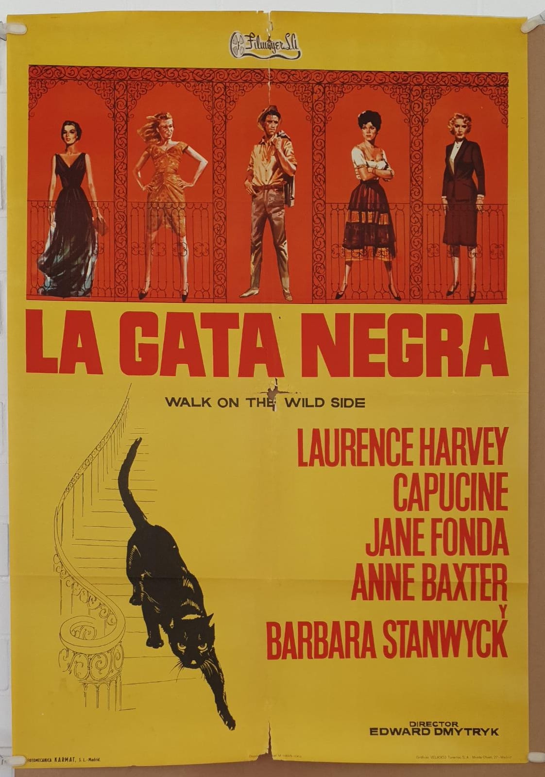 La Gata negra. cartel (100x70) Año 1962