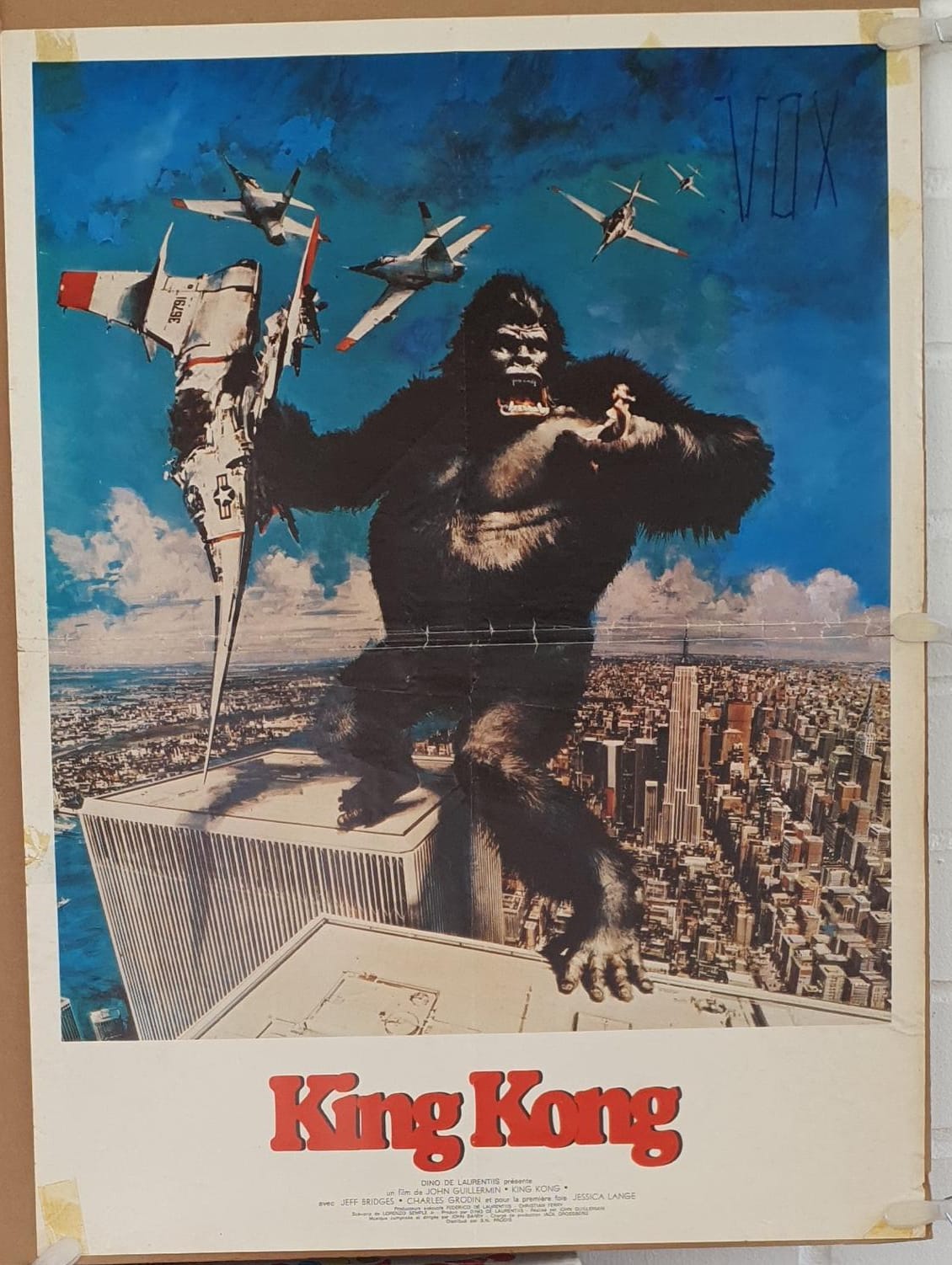 King Kong. Poster (59x45) Francés (1976) de estreno