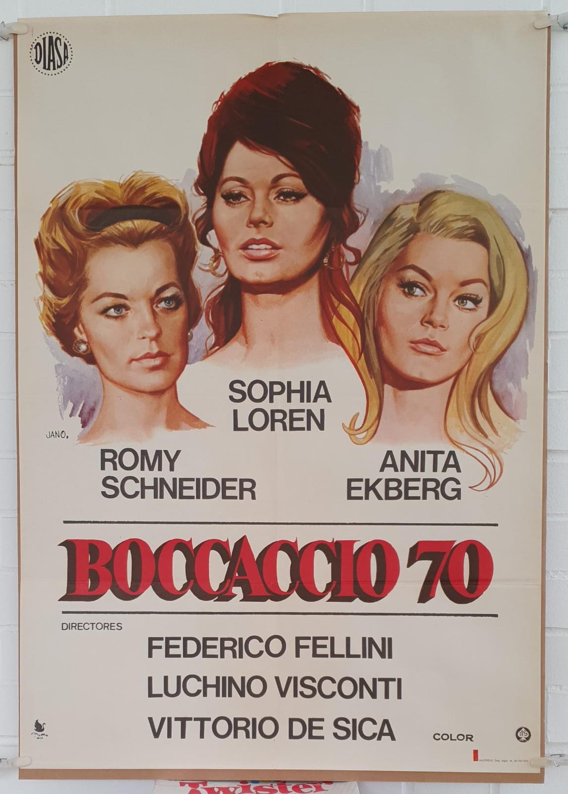 Boccaccio 70. Cartel (100x70) de Estreno, 1975