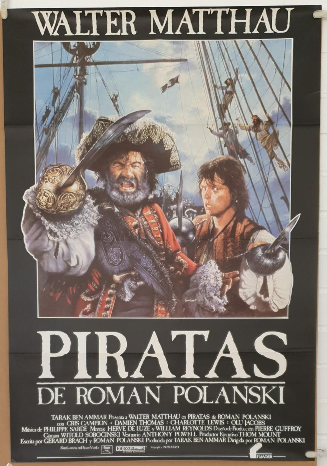 Piratas. Cartel (100x70) Año 1986