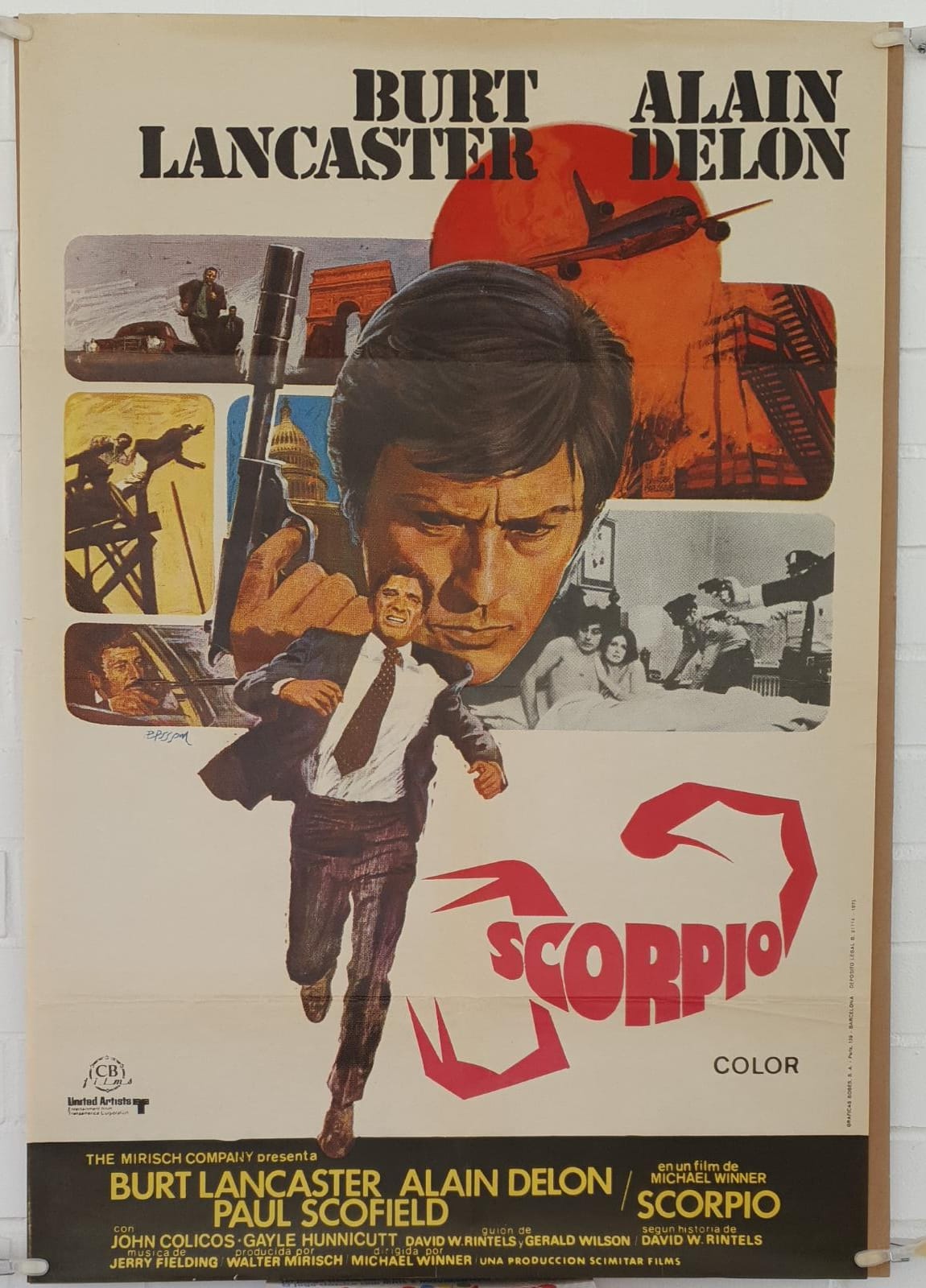 Scorpio. Cartel (100x70) de EStreno, 1973