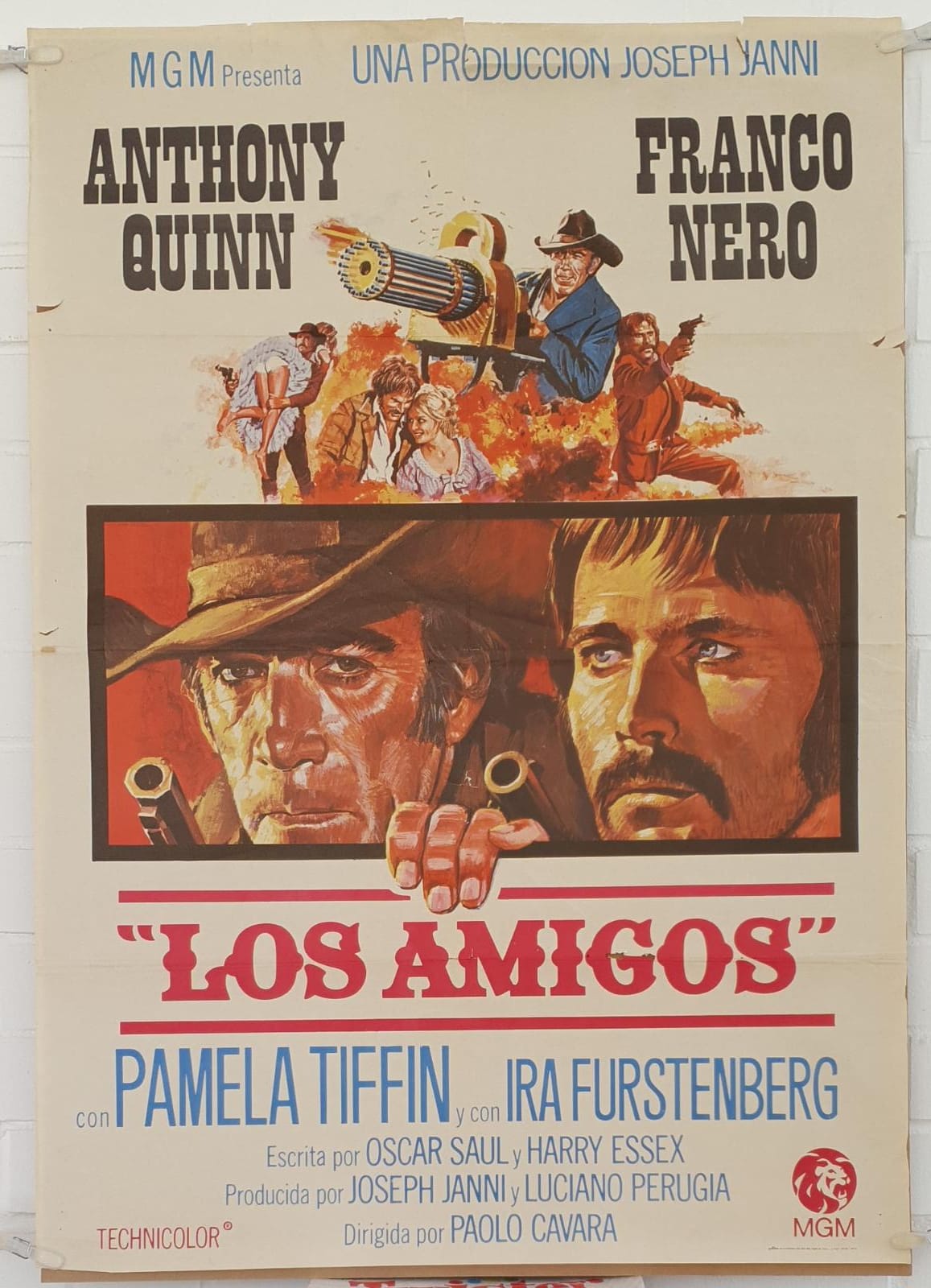 Los Amigos. Cartel (100x70) de Estreno, 1973