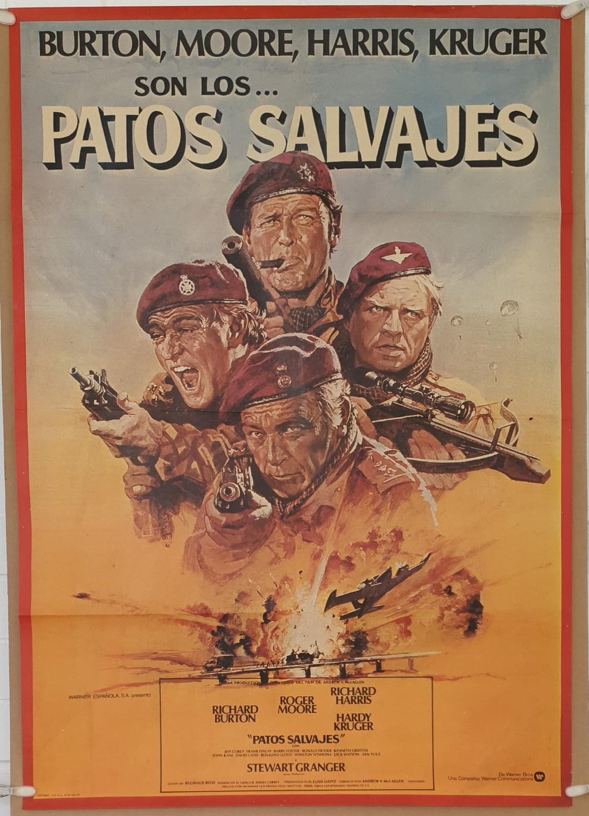 Patos Salvajes. Cartel (100x70) de Estreno, 1978