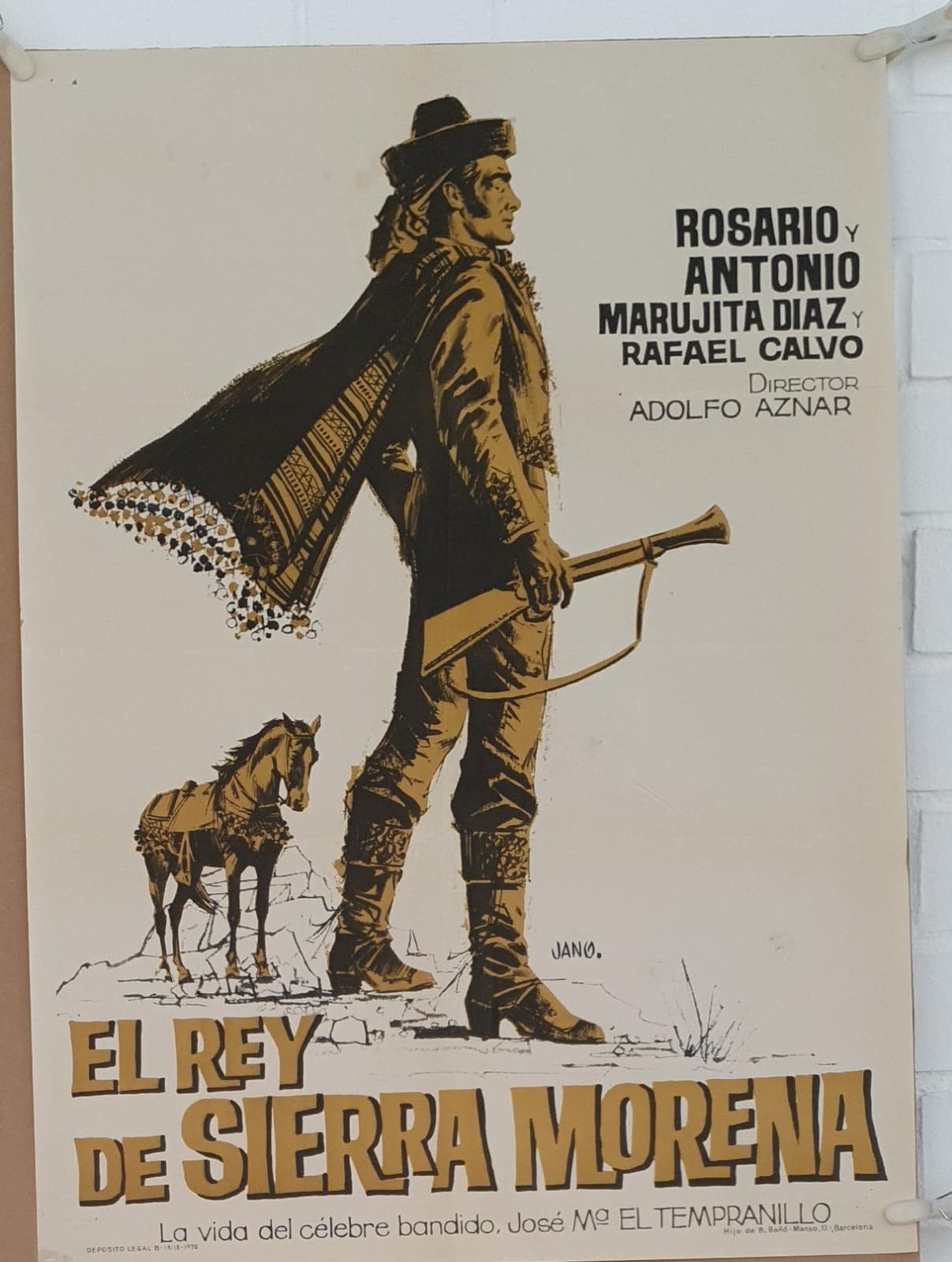 El Rey de Sierra Morena. Cartel (70x50) Reposición de 1970