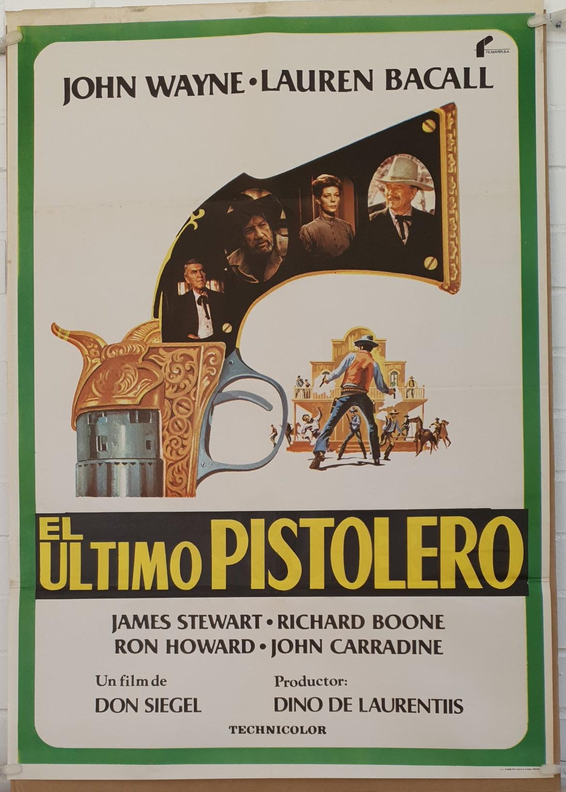 El Último Pistolero. Cartel (100x70) de Estreno, 1977
