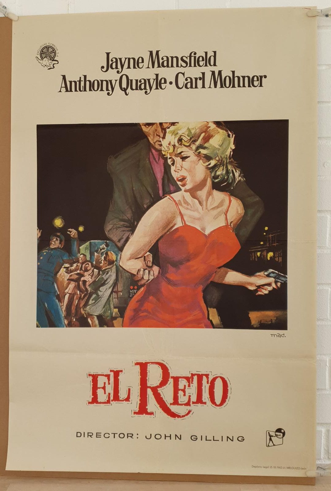 El Reto. Cartel (100x70) de Estreno, 1962