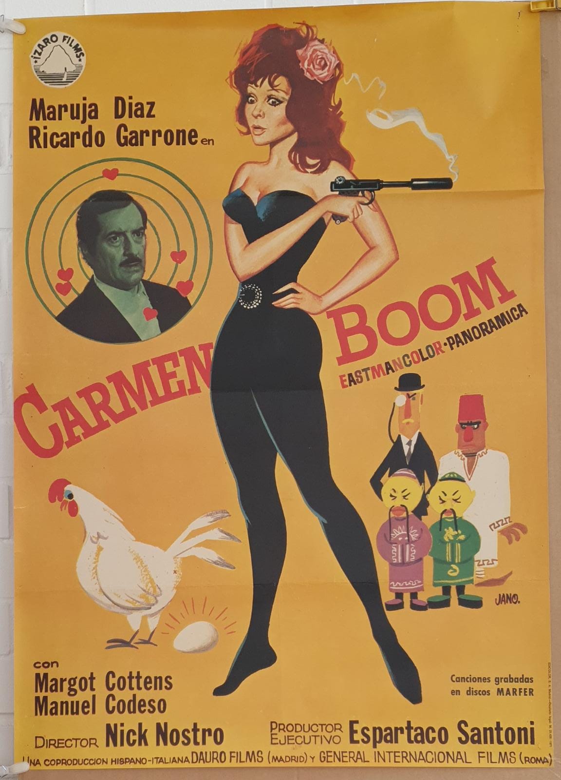 Carmen Boom. Cartel (100x70) de Estreno, 1971