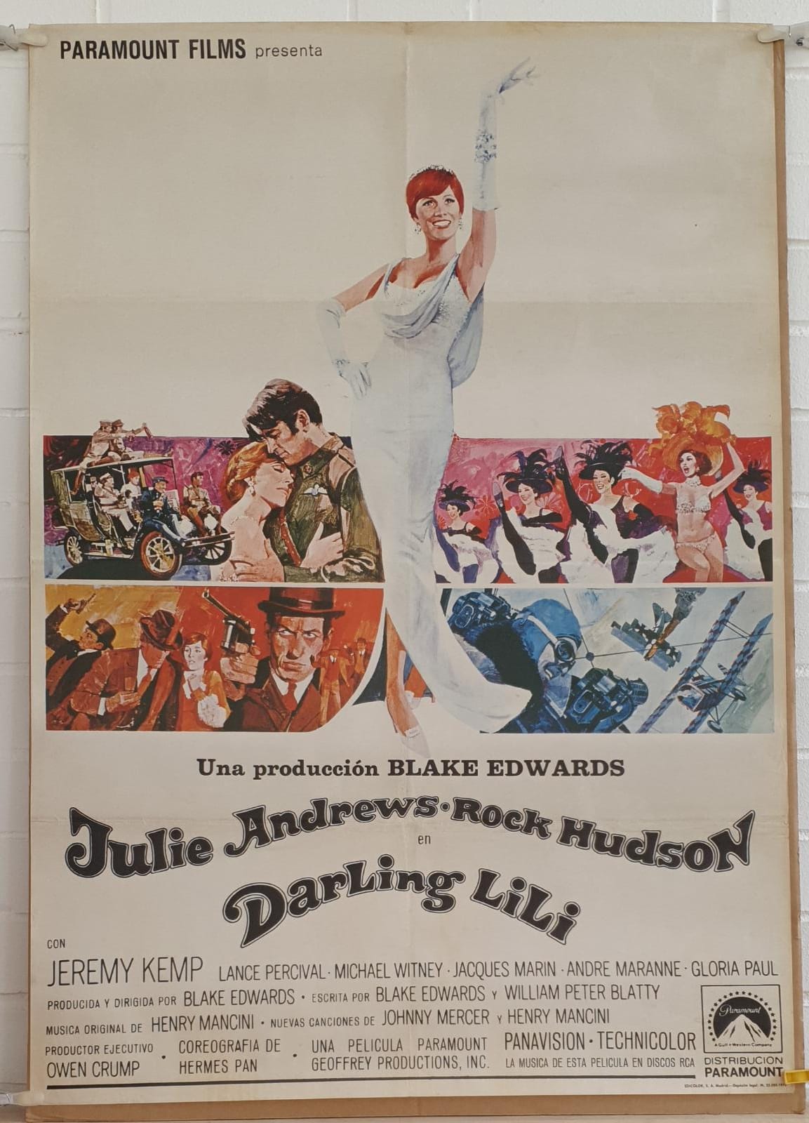 Darling Lili. cartel (100x70) de Estreno, 1970