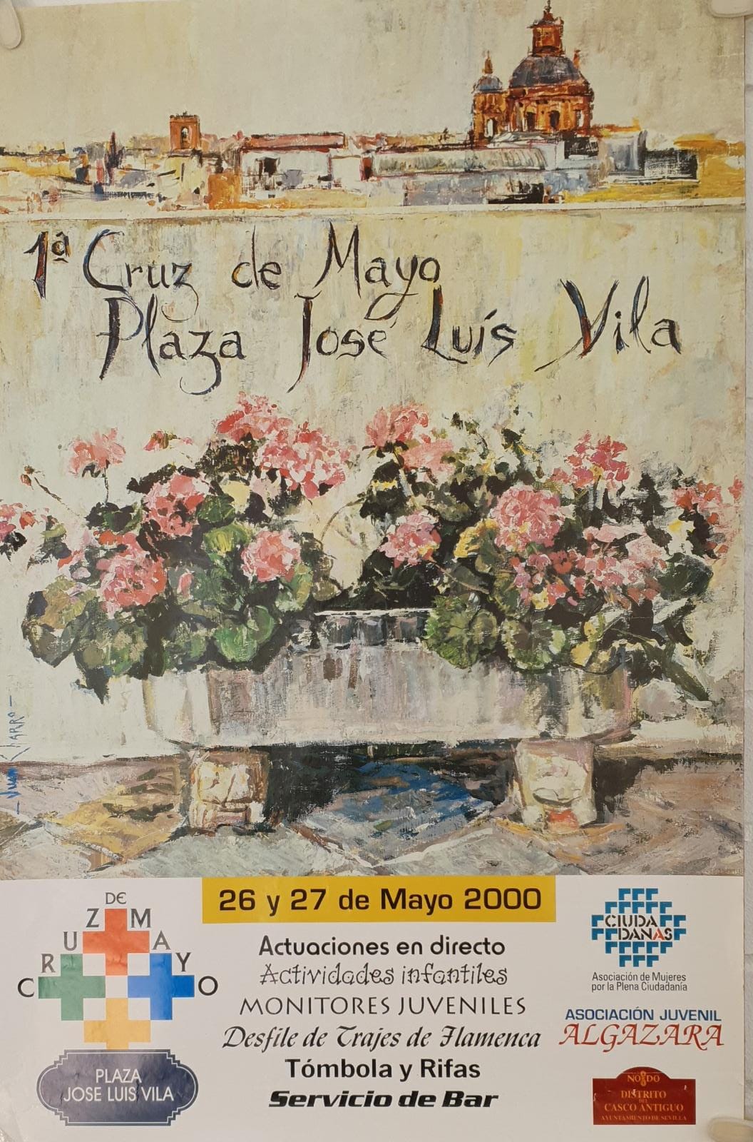 Cartel (60x40) Cruz de Mayo de la Plaza J. Luis Vila del Año 2000