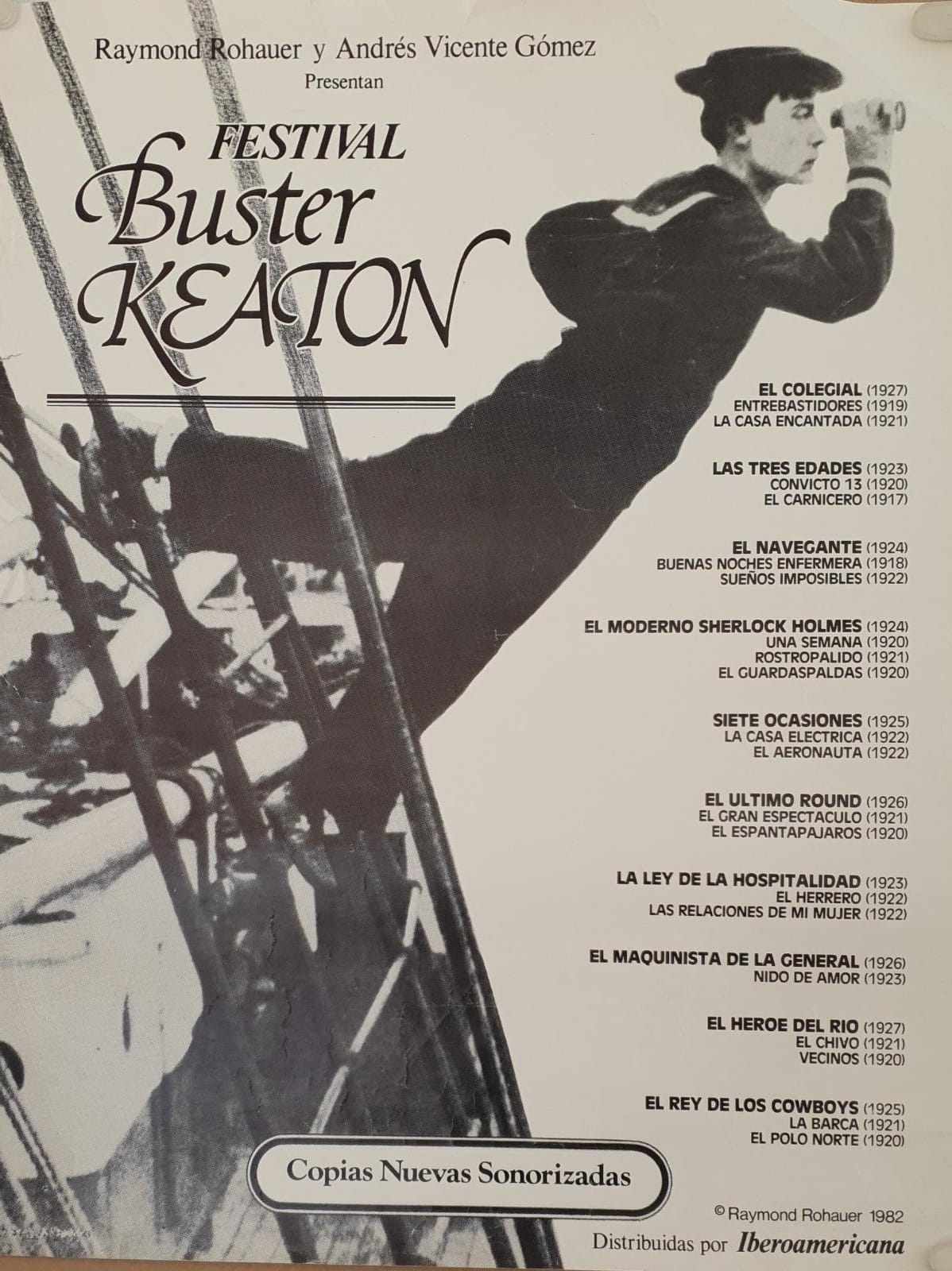 Festival Buster Keaton. Cartel (59x38,5) año 1982