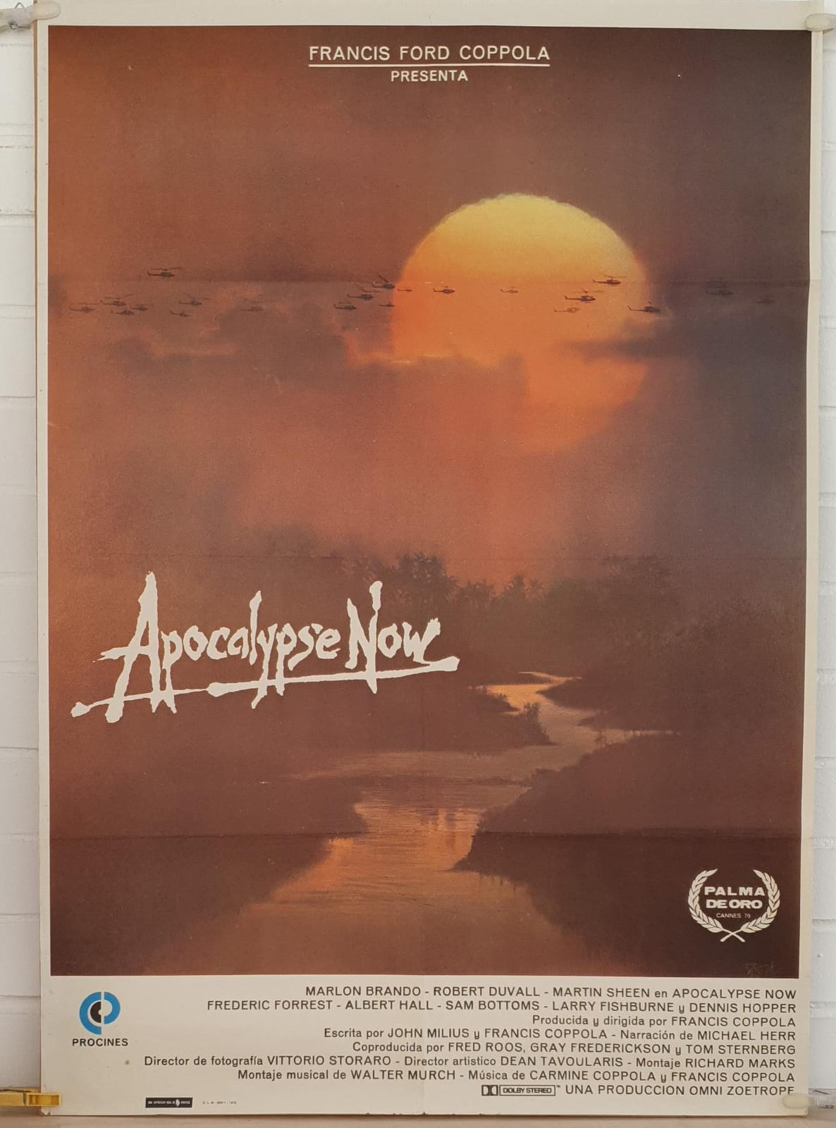 Apocalypse Now. Cartel (100x70) de Estreno, Año 1979