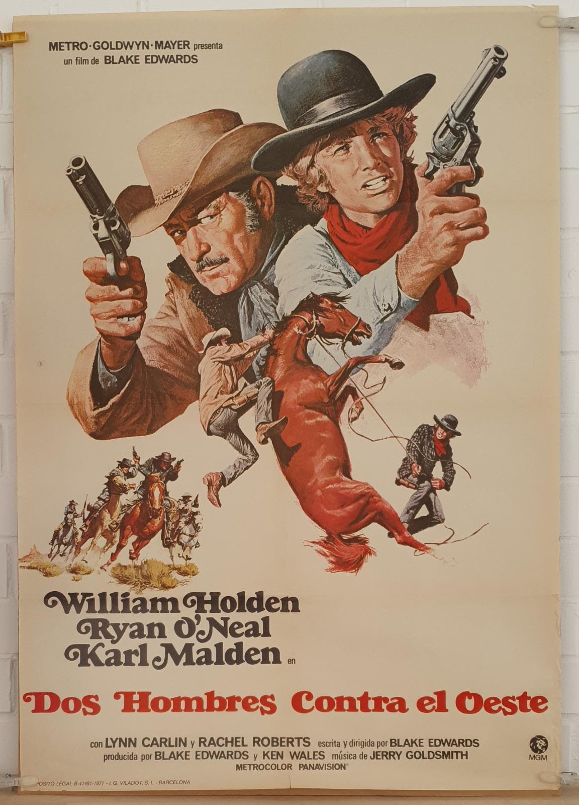 Dos Hombres contra el Oeste. Cartel (100x70) de Estreno, Año 1971