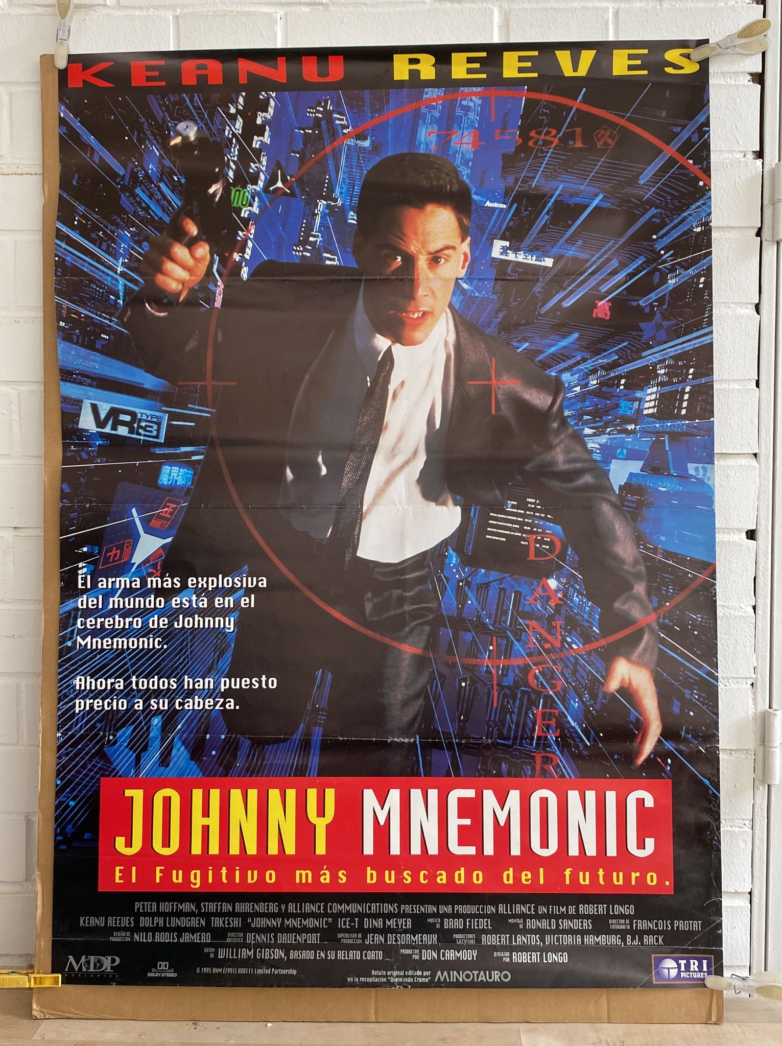 Johnny Mnemonic. Cartel (100x70) Año 1995