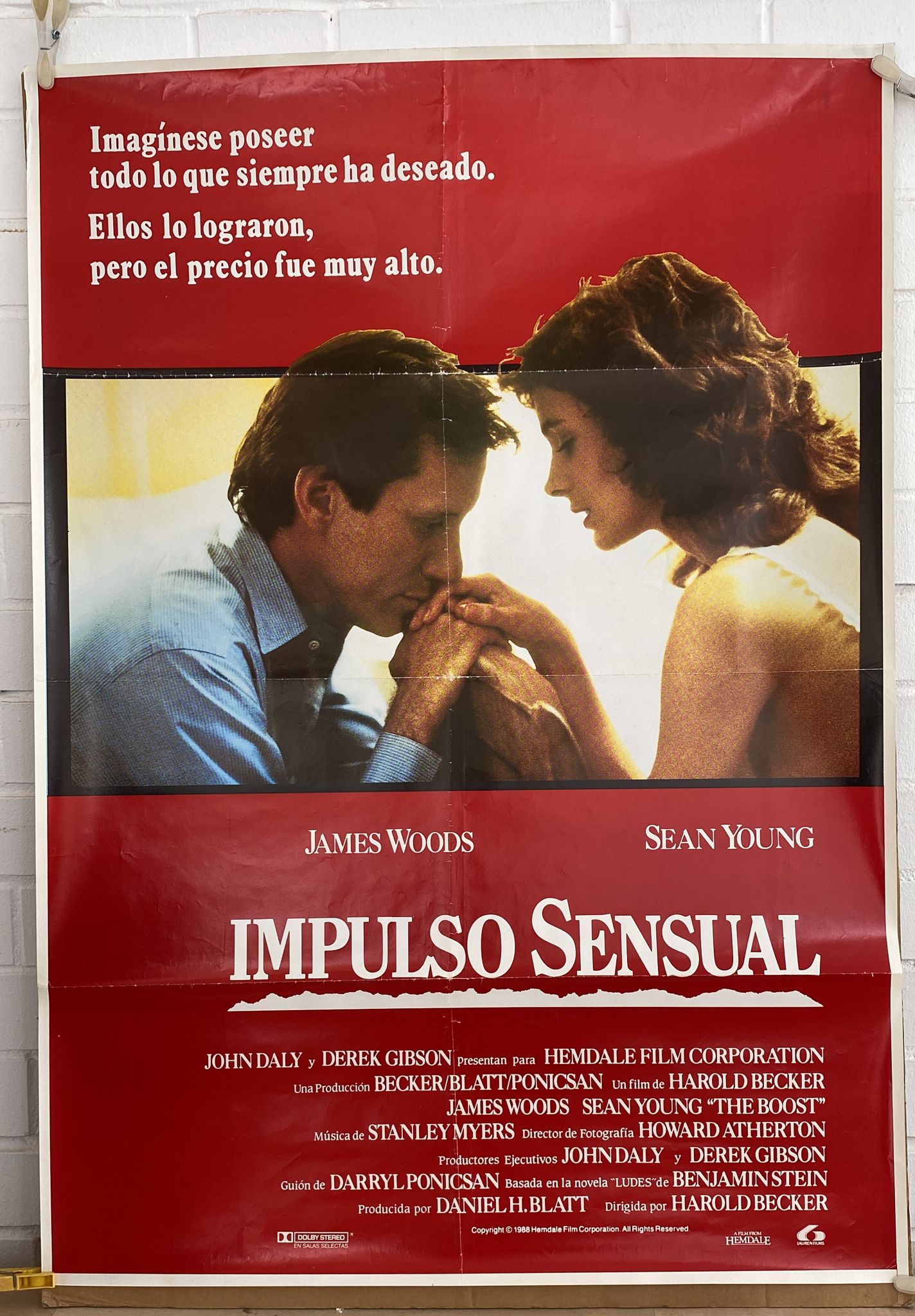 Impulso Sensual. Cartel 100x70) de Estreno, 1988