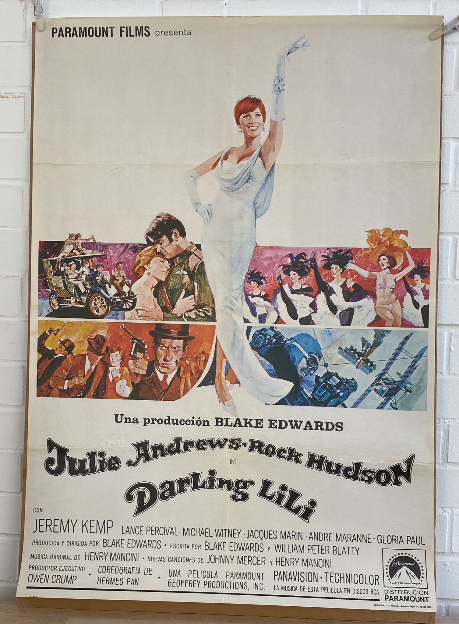 Darling Lili. cartel (100x70) de Estreno, 1970