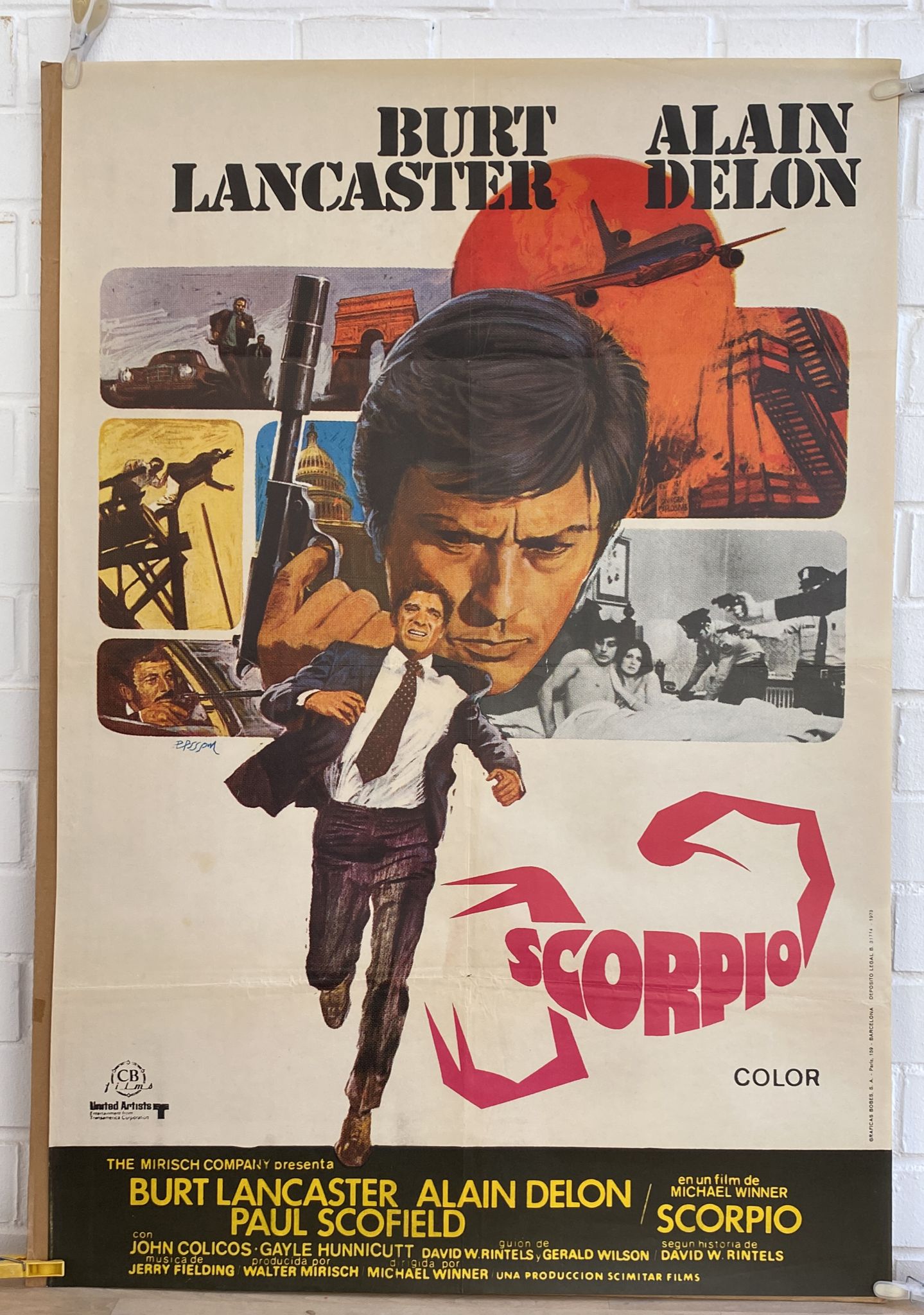 Scorpio. Cartel (100x70)  de Estreno, 1973
