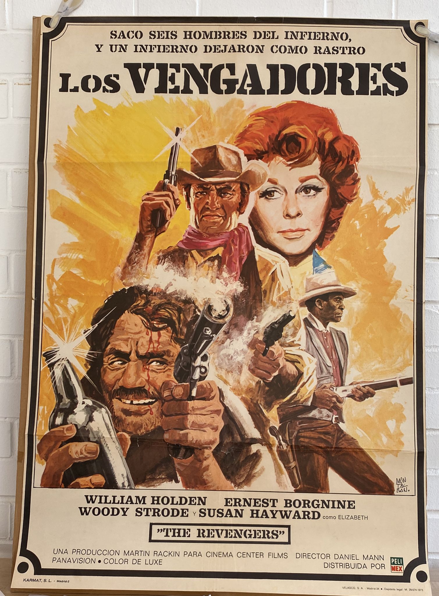 Los Vengadores. Cartel (100x70) de Estreno, 1973