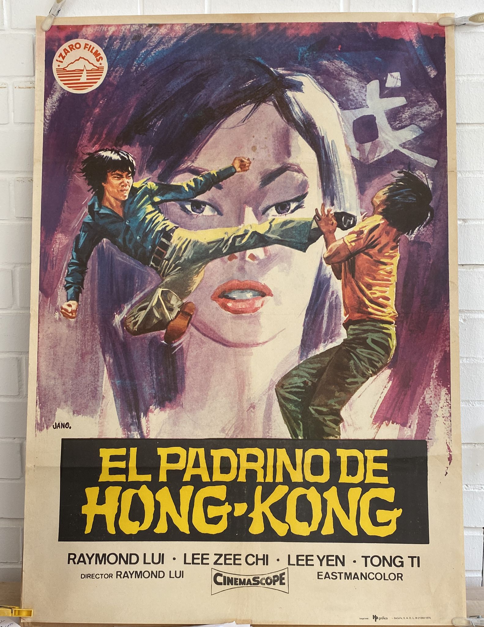 El Padrino de Hong-Kong. Cartel (100x70) de Estreno, 1975