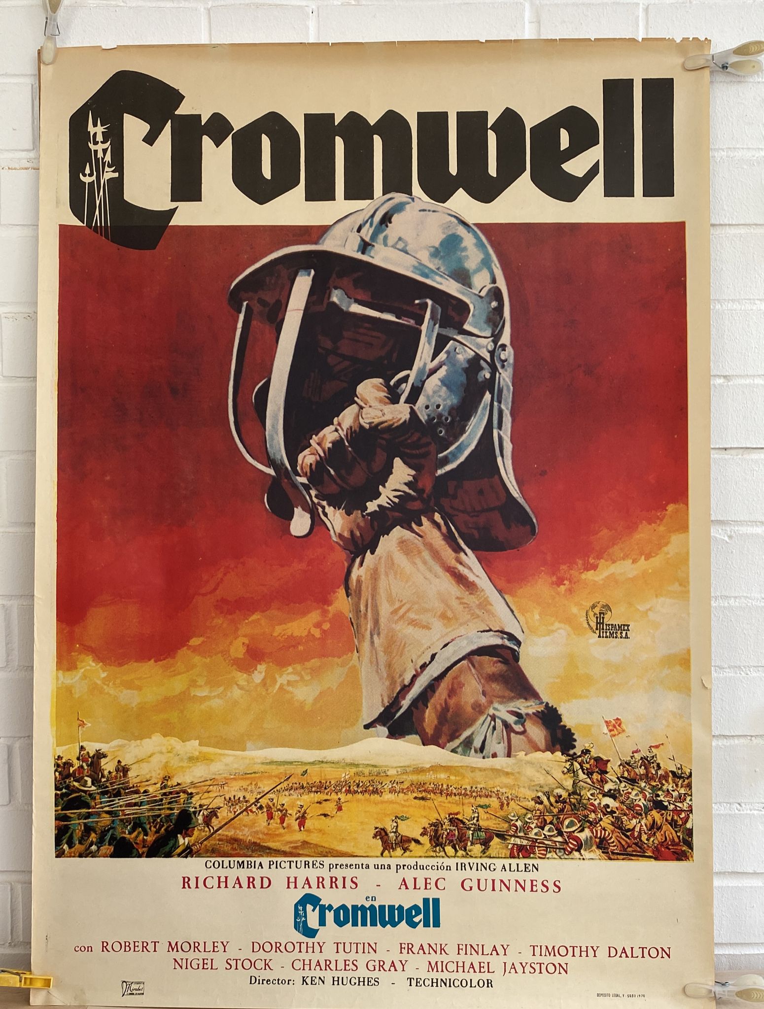 Cromwell. Cartel (100x70) de Estreno, 1970