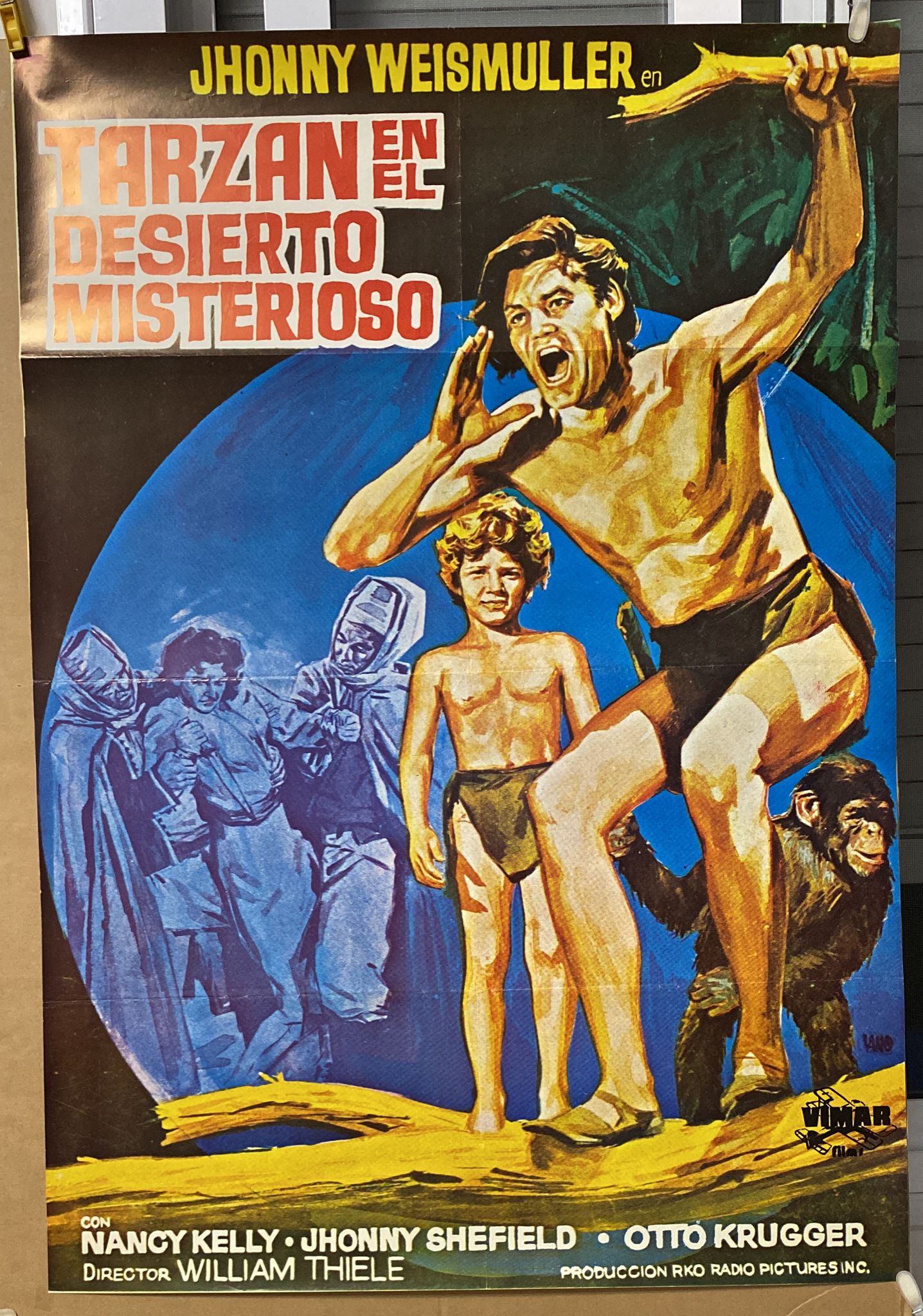 Tarzan en el Desierto Misterioso. Cartel (100x70) Reposición de los 80