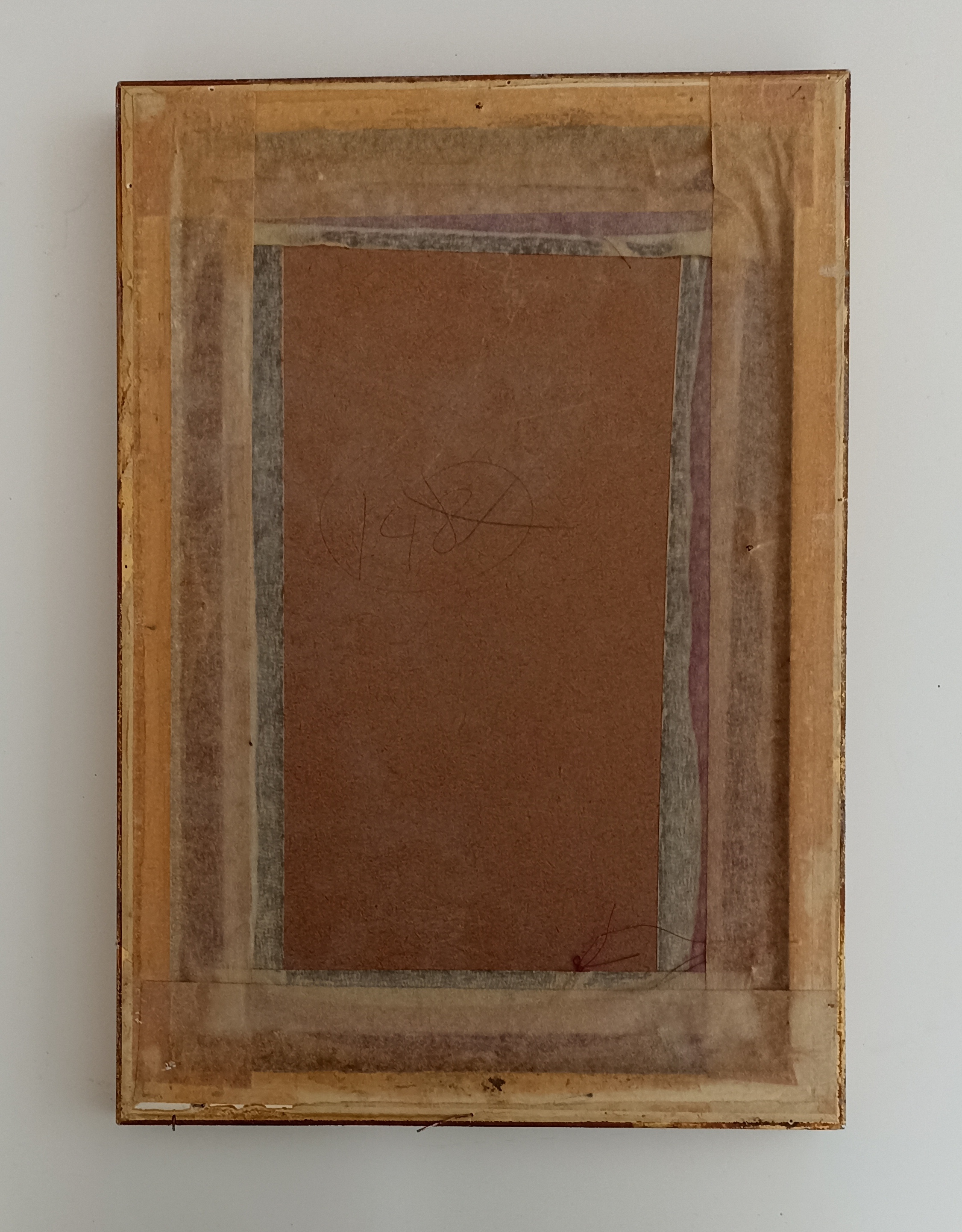 Bonito cuadro con marco de madera y cristal protector. 33x22,5 cm.