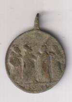 San Francisco de Asís Medalla (AE 23 mms.) R/ Cuatro Santos. En Exergo: ROMA. Siglo XVII-XVIII