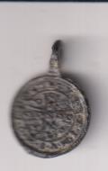 Cruz con Ley. Latina. Medalla (AE 16 mms.) R/ San Benito, Ley. Cruz de San Benito. Siglo XVII