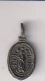 Sanro Arrodillado ante Ángel. Medalla (AE 19 mms.) R/ Inmaculada. Siglo XVII-XVIII