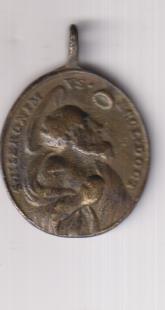San Jerónimo. Medalla (AE 30 mms.) R/ Santa Bárbara. Siglo XVII-XVIII
