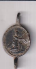Jesús con la cruz a cuesta Medalla Servita (AE 20 mmss.) R/ Dolorosa. Siglo XVIII