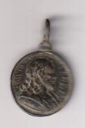 Busto de Jesús. Medalla (AE 17 mms.) R/ Busto de maría. Siglo XVII-XVIII