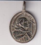 San Pedro de Alcántara Medalla (AE 23 mms.) R/ San Pascual Bailón. Siglo XVII-XVIII