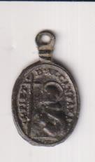 S. M. Magdalena de Pazzi. Medalla (AE 21 mms.) R/ San Pedro de Alcántara. Siglo XVIII. RARA