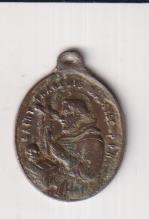 San Antonio de Padua Medalla Francesa (AE 23 mms.) R/ SAn Francisco de Asis. Siglo XIX