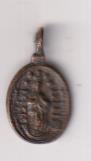 Inmaculada. Medalla (AE 14 mms.) R/ San Francisco? Arrodillado. Siglo XVIII