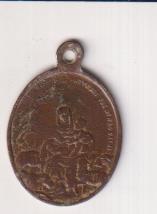 pROTEJED vuestras ovejas. Medalla (AE 23 mms.) R/ S. Francisco de Asís. Siglo XIX