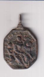 Nuestra Señora de Cazan? Medalla (AE 25 mms.) R/ S, Pedro Regalado. Siglo XVIII. RARA