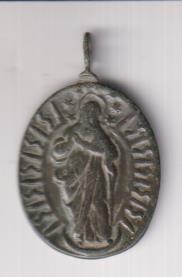 Inmaculada. Medalla (AE 31 mms.) R/ Cáliz entre Ángeles. Exergo: Roma. Siglo XVIII. Ley. Laud-