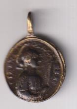 Santa Irene Medalla (AE 23 mms) R/ San Orozio de lecce. Siglo XVIII