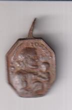 San José. Medalla (AE 20 mms.) R/ SAnta Bárbara. Siglo XVII