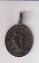 Santa Ana. Medalla (AE 20 mms.) R/ San Joaquín. Siglo XVII. RARA CON ESTE REVERSO