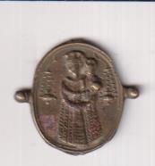 Crucifijo (con Santo togado?) Medalla (AE 22 mms.) Virgen con Niño Jesús) Siglo XVIII