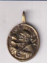 Virgen de Bogenberg. Leyenda en Alemán. Medalla (AE 22 mms.) R/ S. JosePH. Siglo XVII. RARA