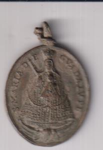 S. María de Guadalupe. Medalla (AE 36 mms.) R/ San Jerónimo) Siglo XVII-XVIII